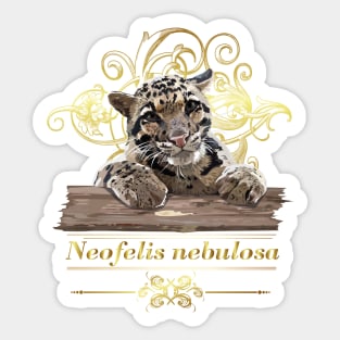 clouded leopard Sticker